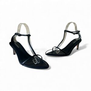 Chic Black Strappy Heels